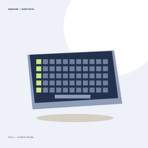 Ilustração demonstrativa: Teclado compacto Órbita